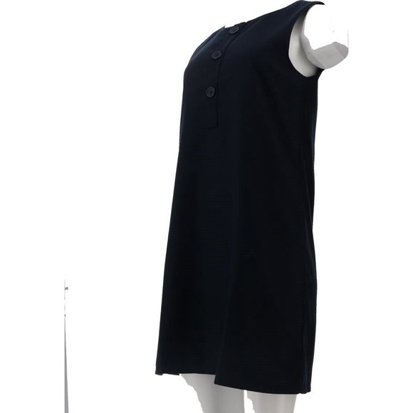 NWT LANDS' END LITTLE GIRL'S BUTTON FRONT A-LINE JUMPER CLASSIC NAVY 6 - Picture 8 of 11